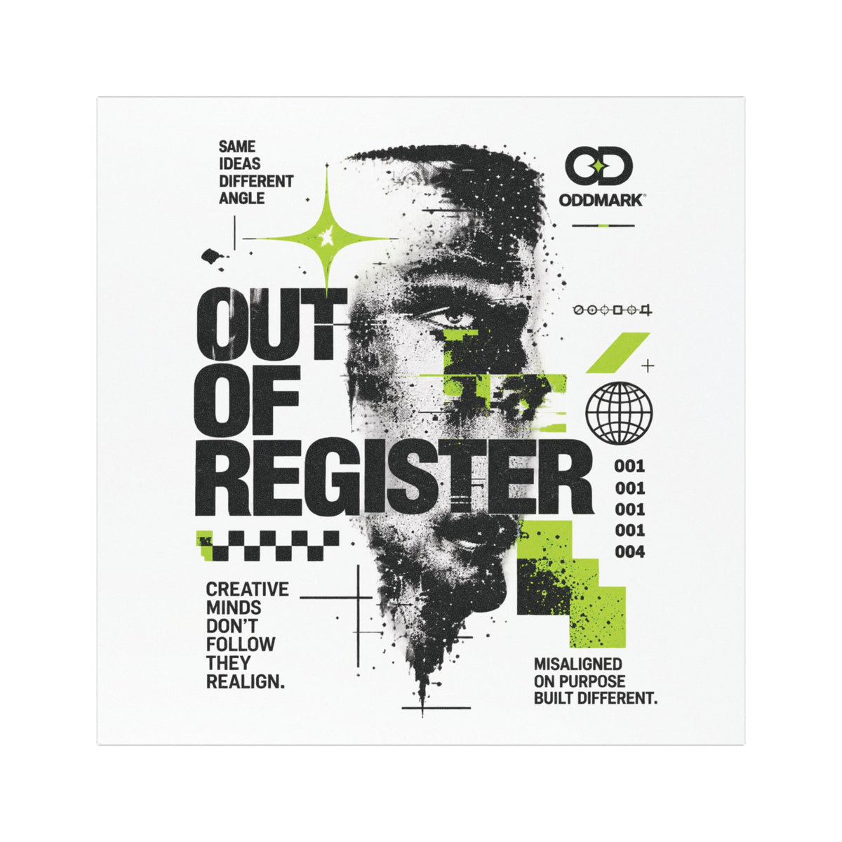 Out of Register Creative Mindset Car Magnet — 5'' × 5'' / Rectangle / 1 pc