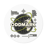 Oddmark “Built Different” Round Vinyl Sticker — view 1