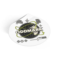 Oddmark “Built Different” Round Vinyl Sticker — view 2